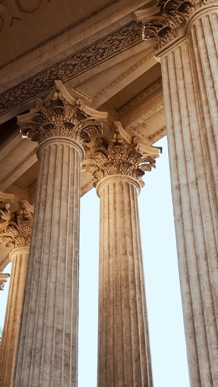 services-02 Stunning view of Corinthian columns in Kazan Cathedral, showcasing classic architecture.